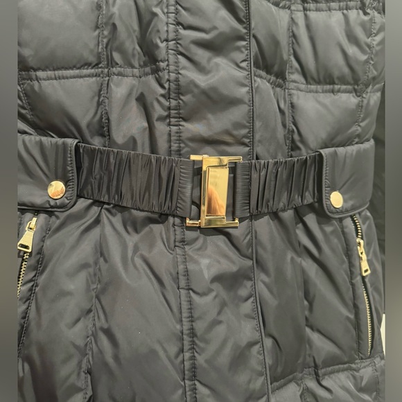 Express Belted Black Puffer Down Coat | Size M - Picture 4 of 9